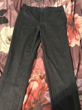 Women's Charcoal Patterned Dress Pants